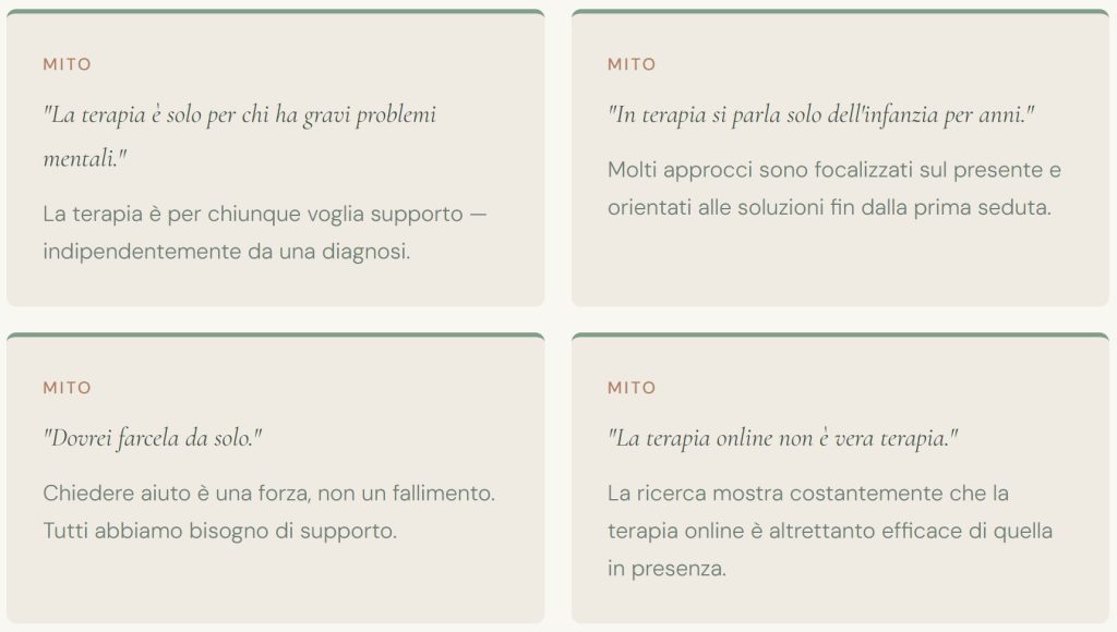 Miti sulla Terapia