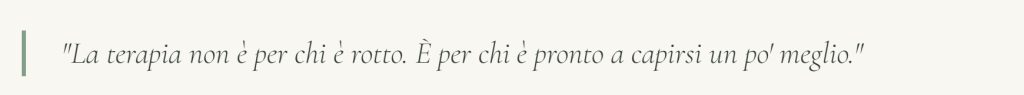 Terapia per tutti