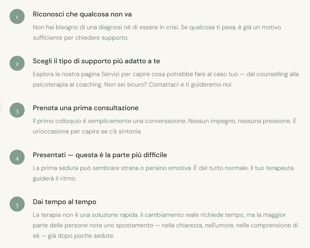 Come iniziare la terapia